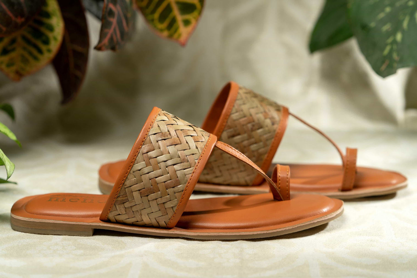 Madurai Bamboo Brown Kolhapuris – Mend Footwear - Main Image